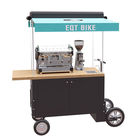 4 ruote caricano il carretto di legno di vendita del caffè della bici 300KG