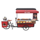 carretto mobile all'aperto di vendita del barbecue del triciclo dell'alimento 350W