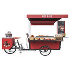 Via del hot dog che vende il carretto elettrico dell'alimento del triciclo del BARBECUE