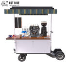 18KM/H che vende il carretto della bici del caffè della struttura del contenitore di motorino