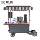 Carretto vendente mobile all'aperto 48V della bici del caffè con la Tabella di lavoro di acciaio inossidabile