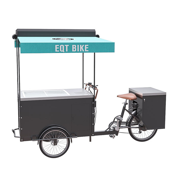 Carretto di lusso della bicicletta del gelato di stoccaggio dell'OEM grande con lungamente facendo uso di vita