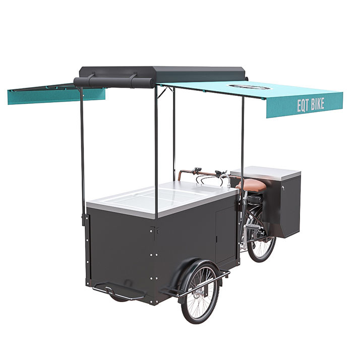 Capacità di carico del triciclo del carretto del gelato del ciclo di tre ruote alta per all'aperto