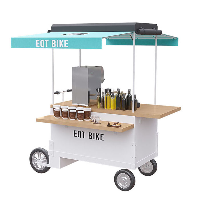 Carretto commerciale della bevanda di Stationable, carretto di vendita della bicicletta per la bevanda del tè