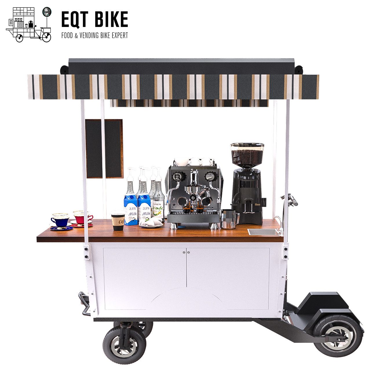 Carretto elettrico a quattro ruote IPX4 18KM/H della bici del caffè del motorino