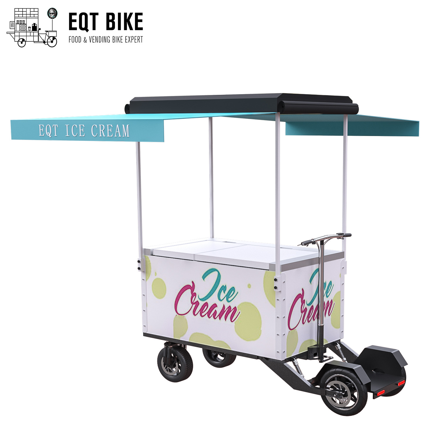 Motorino del gelato di EQT 138 litri del congelatore di bici del carico che vende il motorino elettrico del gelato