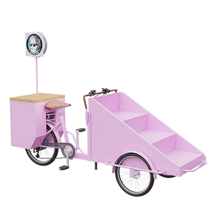 Progettazione d'integrazione del carretto mobile ultra leggero del venditore ambulante per il fiore/frutti/spuntini