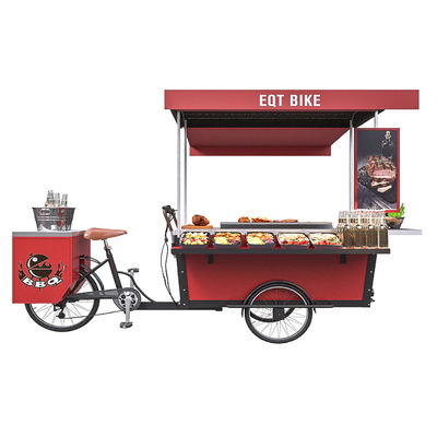 Carretto arrostito inossidabile del hot dog del triciclo del BARBECUE dell'alimento 50km/H